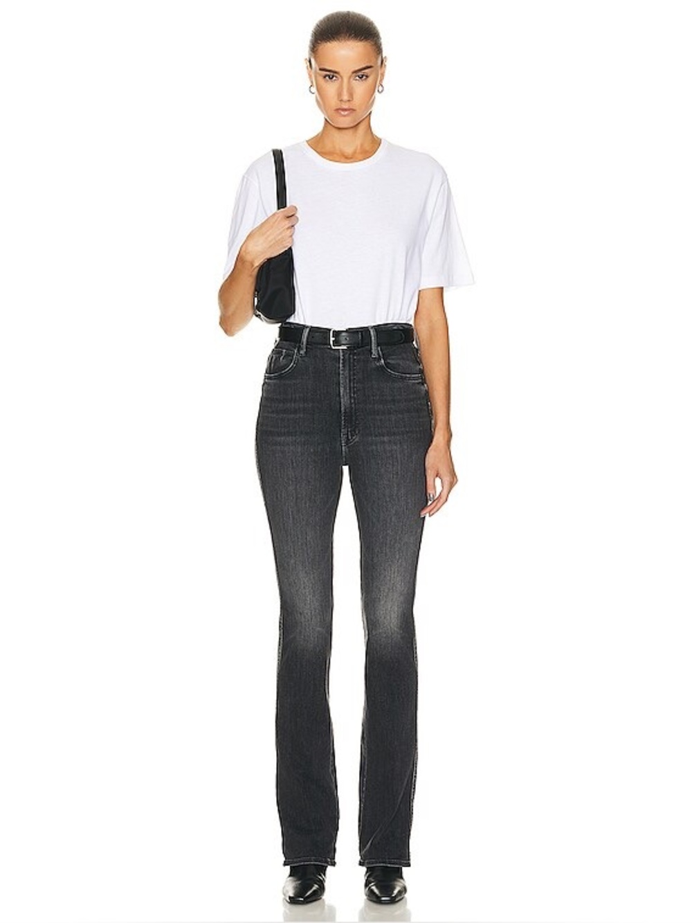MOTHER Smokin Double Heel High-Rise Jeans in Smoking Section Wash